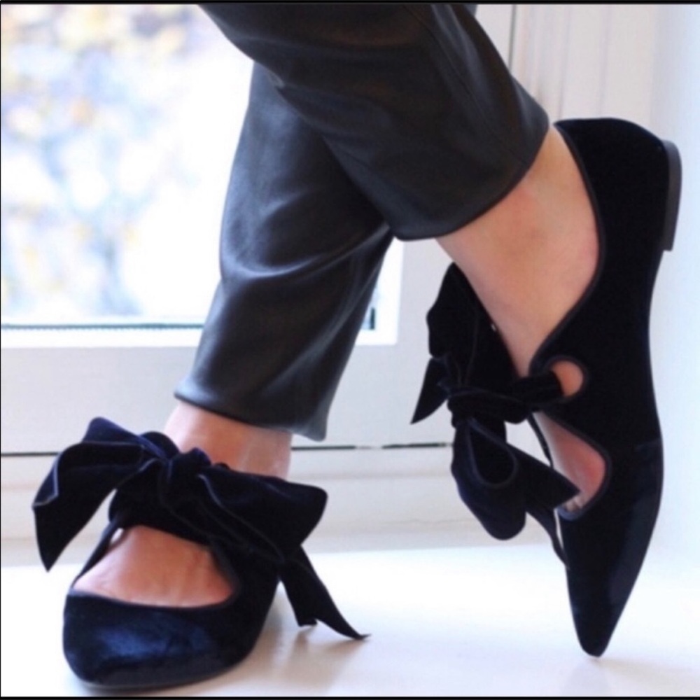 Tory Burch Clara Velvet Ballerinas